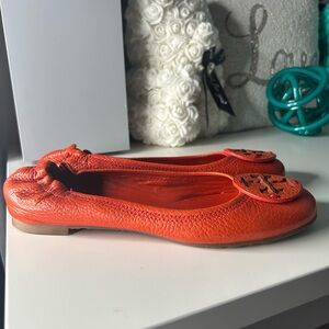 Tory Burch Women's Bright Orange Flats